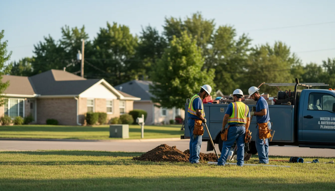 Residential water line and bathroom plumbing service in Gladstone, NJ